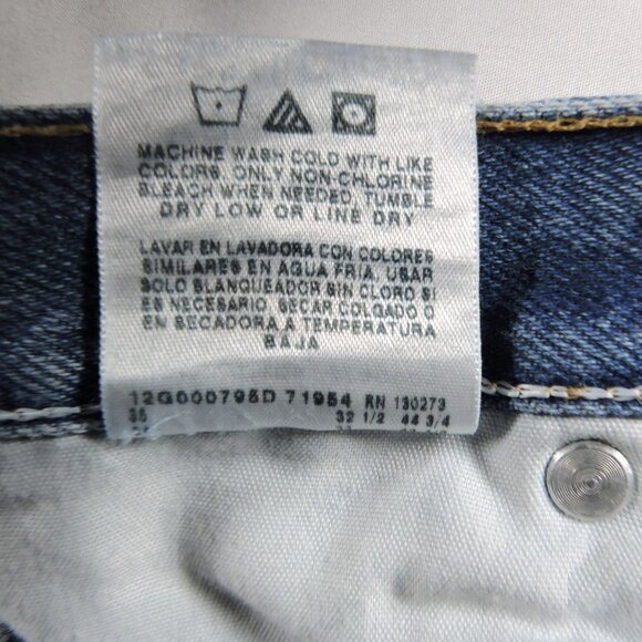 Mens 33x32 Jeans Wrangler Five Star Premium Denim Regular Fit Medium Wash - Picture 8 of 8